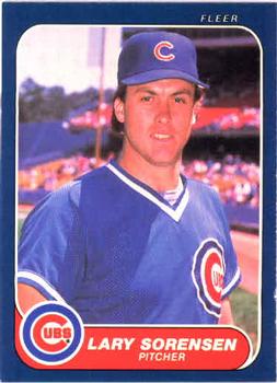 #381 Lary Sorensen - Chicago Cubs - 1986 Fleer Baseball