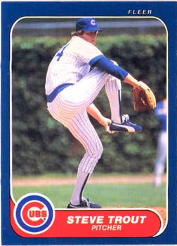 #384 Steve Trout - Chicago Cubs - 1986 Fleer Baseball