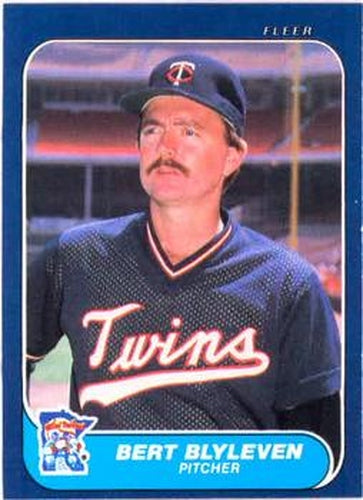 #386 Bert Blyleven - Minnesota Twins - 1986 Fleer Baseball