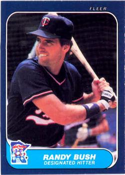 #388 Randy Bush - Minnesota Twins - 1986 Fleer Baseball