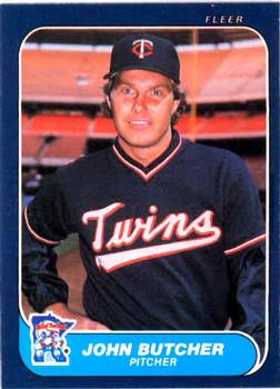 #389 John Butcher - Minnesota Twins - 1986 Fleer Baseball