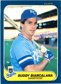 #3 Buddy Biancalana - Kansas City Royals - 1986 Fleer Baseball