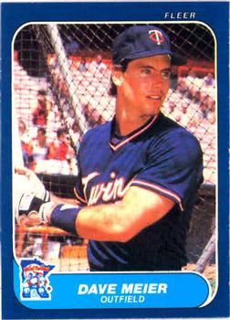 #400 Dave Meier - Minnesota Twins - 1986 Fleer Baseball