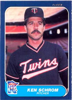 #403 Ken Schrom - Minnesota Twins - 1986 Fleer Baseball