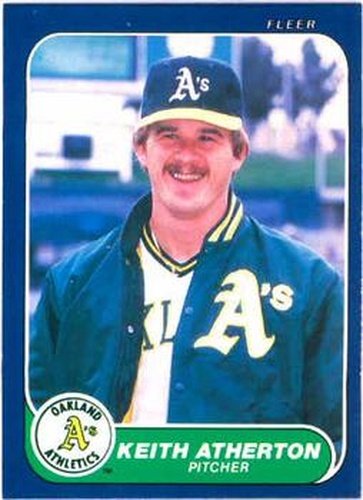 #410 Keith Atherton - Oakland Athletics - 1986 Fleer Baseball