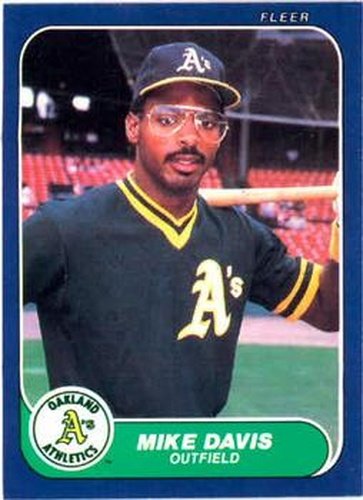 #416 Mike Davis - Oakland Athletics - 1986 Fleer Baseball
