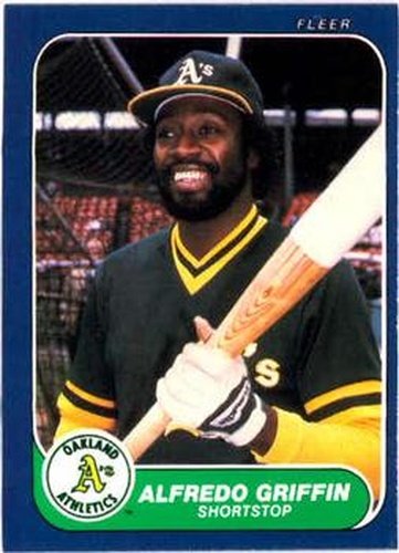 #417 Alfredo Griffin - Oakland Athletics - 1986 Fleer Baseball