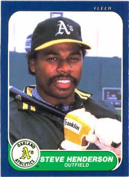 #419 Steve Henderson - Oakland Athletics - 1986 Fleer Baseball