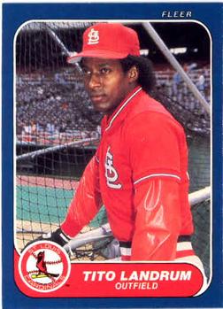 #41 Tito Landrum - St. Louis Cardinals - 1986 Fleer Baseball