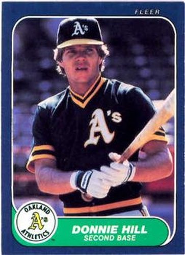 #420 Donnie Hill - Oakland Athletics - 1986 Fleer Baseball