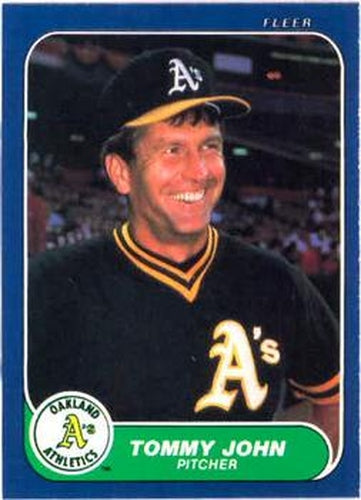 #422 Tommy John - Oakland Athletics - 1986 Fleer Baseball