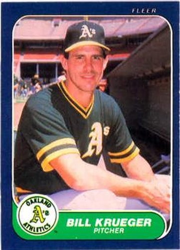 #424 Bill Krueger - Oakland Athletics - 1986 Fleer Baseball