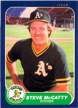 #427 Steve McCatty - Oakland Athletics - 1986 Fleer Baseball