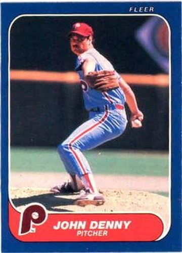#439 John Denny - Philadelphia Phillies - 1986 Fleer Baseball