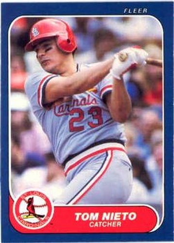 #43 Tom Nieto - St. Louis Cardinals - 1986 Fleer Baseball