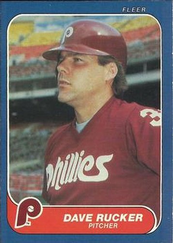 #447 Dave Rucker - Philadelphia Phillies - 1986 Fleer Baseball