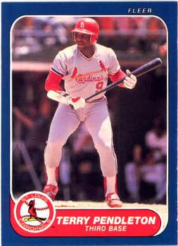 #44 Terry Pendleton - St. Louis Cardinals - 1986 Fleer Baseball