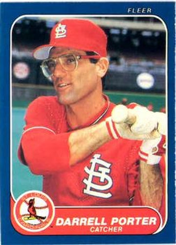 #45 Darrell Porter - St. Louis Cardinals - 1986 Fleer Baseball