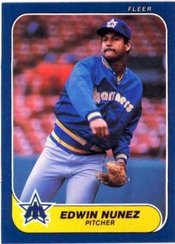#470 Edwin Nunez - Seattle Mariners - 1986 Fleer Baseball
