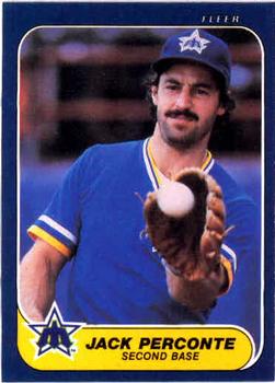 #472 Jack Perconte - Seattle Mariners - 1986 Fleer Baseball