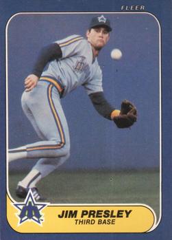 #473 Jim Presley - Seattle Mariners - 1986 Fleer Baseball