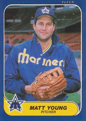 #481 Matt Young - Seattle Mariners - 1986 Fleer Baseball