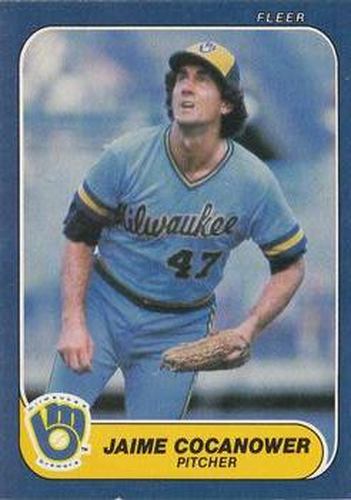 #483 Jaime Cocanower - Milwaukee Brewers - 1986 Fleer Baseball