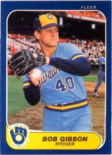 #488 Bob Gibson - Milwaukee Brewers - 1986 Fleer Baseball