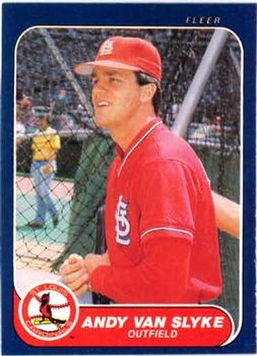 #48 Andy Van Slyke - St. Louis Cardinals - 1986 Fleer Baseball