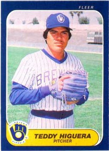 #490 Teddy Higuera - Milwaukee Brewers - 1986 Fleer Baseball