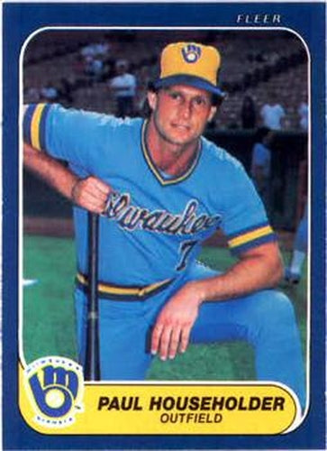 #491 Paul Householder - Milwaukee Brewers - 1986 Fleer Baseball