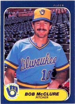 #494 Bob McClure - Milwaukee Brewers - 1986 Fleer Baseball
