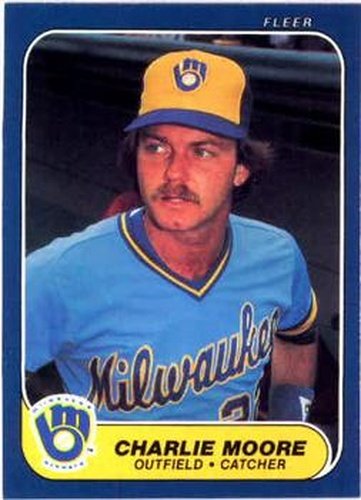 #496 Charlie Moore - Milwaukee Brewers - 1986 Fleer Baseball