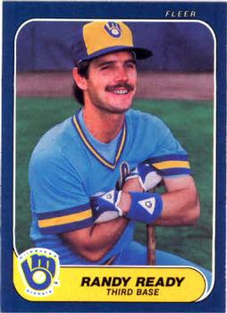 #498 Randy Ready - Milwaukee Brewers - 1986 Fleer Baseball
