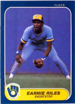 #499 Earnie Riles - Milwaukee Brewers - 1986 Fleer Baseball