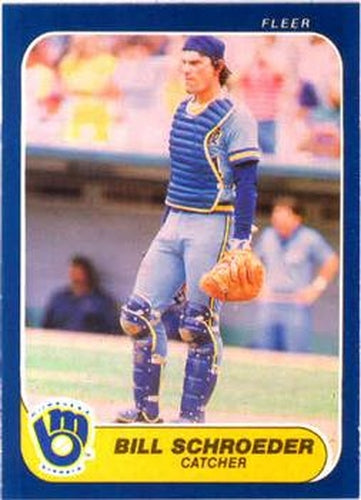 #501 Bill Schroeder - Milwaukee Brewers - 1986 Fleer Baseball
