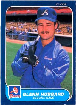 #518 Glenn Hubbard - Atlanta Braves - 1986 Fleer Baseball
