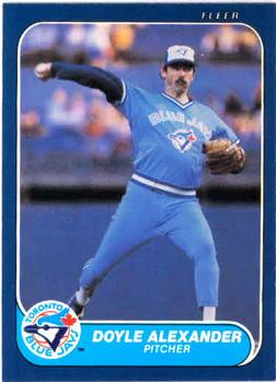#51 Doyle Alexander - Toronto Blue Jays - 1986 Fleer Baseball