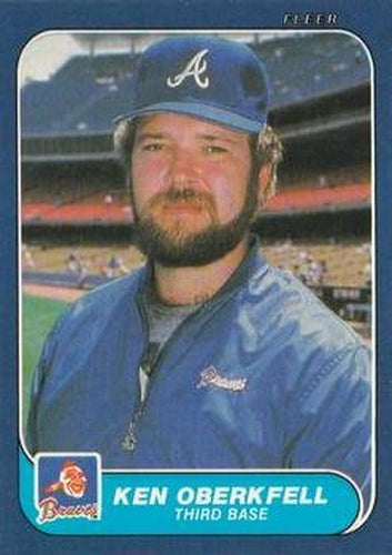 #523 Ken Oberkfell - Atlanta Braves - 1986 Fleer Baseball