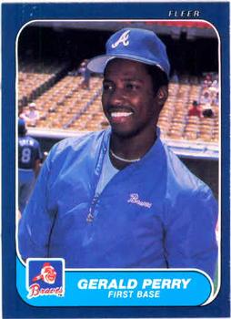 #525 Gerald Perry - Atlanta Braves - 1986 Fleer Baseball