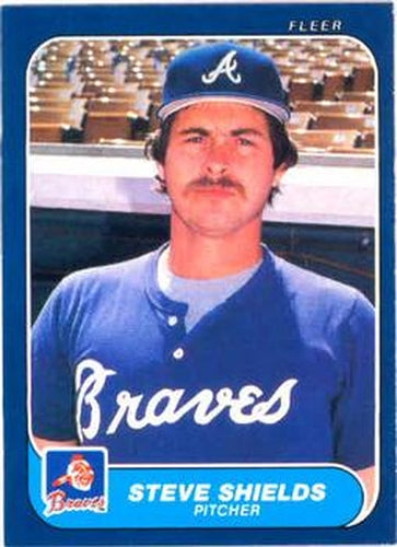 #527 Steve Shields - Atlanta Braves - 1986 Fleer Baseball