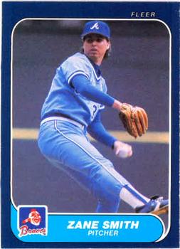 #528 Zane Smith - Atlanta Braves - 1986 Fleer Baseball
