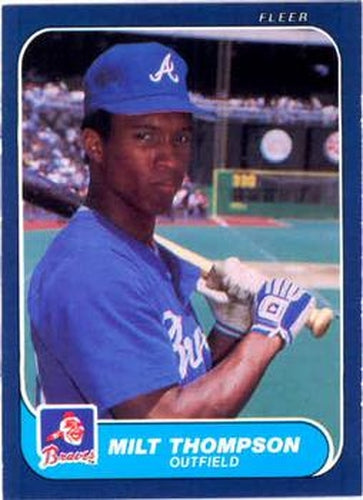 #530 Milt Thompson - Atlanta Braves - 1986 Fleer Baseball
