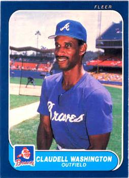 #531 Claudell Washington - Atlanta Braves - 1986 Fleer Baseball