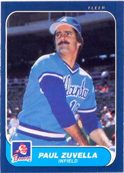 #532 Paul Zuvella - Atlanta Braves - 1986 Fleer Baseball