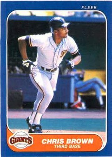 #535 Chris Brown - San Francisco Giants - 1986 Fleer Baseball