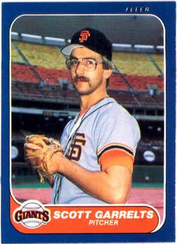 #540 Scott Garrelts - San Francisco Giants - 1986 Fleer Baseball