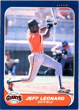 #548 Jeff Leonard - San Francisco Giants - 1986 Fleer Baseball