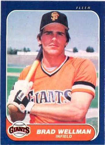 #553 Brad Wellman - San Francisco Giants - 1986 Fleer Baseball