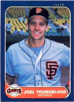 #555 Joel Youngblood - San Francisco Giants - 1986 Fleer Baseball